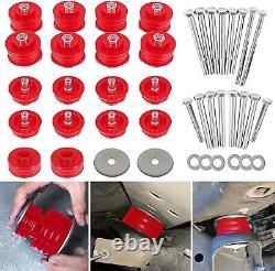 KF04060BK Body Mount Bushing Kit For Ford F250 F350 Super Duty 2/4WD 08-16(Red)