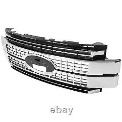 KUAFU For 2017-2019 Ford F-250 -F350 F-450 Super Duty Chrome Front Grille