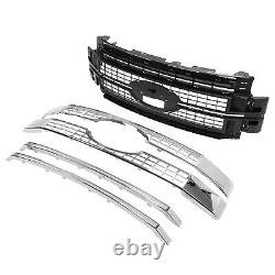 KUAFU For 2017-2019 Ford F-250 -F350 F-450 Super Duty Chrome Front Grille