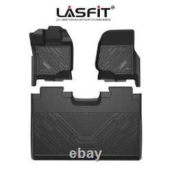 Lasfit Floor Mats Liners TPE for Ford F150 2015-2021 Super Crew Cab All Weather