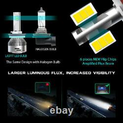 Lasfit H11 9005 LED Combo Kit Headlights High Low Beam Bulbs 6000K Super Bright