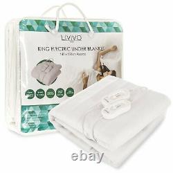 Livivo Super Cosy Electric Blanket Under Heated Fast Heat Single Double King Bed