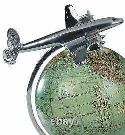 Lockheed Super Constellation Airplane Desktop Globe 10.5 Travel Agent Decor New