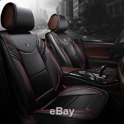 Luxury PU Leather Car Cushion Seat Covers Full Surrounded Front + Rear 5-Seats