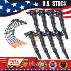 MAS Set of Ignition Coil & Wire for Ford F150 F250 F350 Super Duty Lobo 6.2L V8