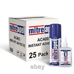 MITREAPEL Super CA Glue (3.5 oz.) with Spray Adhesive Activator (13.5 fl. Oz)
