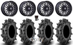MSA Clubber 14 Wheels Black DDT 28 Terminator Max Tires RZR XP 1000 / PRO XP