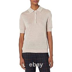 MSRP $215 Theory Women's Sag Harbor Polo Beige Size Large