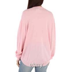 Markus Lupfer Ladies Sequin Lips Sweater in Pink