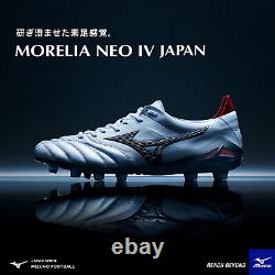 Mizuno Soccer Cleats MORELIA NEO 4 JAPAN Super White Pearl/Black P1GA2330 09 NEW