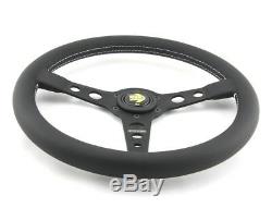 Momo Leder Sportlenkrad Prototipo 350mm schwarz black steering wheel volante