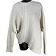 New All Saints Cream Fuzzy Alpaca/wool Asymmetrical Cut Sweater Women's Size S