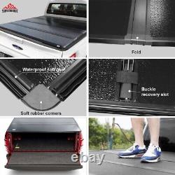 NEW For 2014-2020 Toyota Tundra 8 Ft Long Bed Hard Four-Fold Solid Tonneau Cover