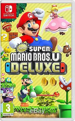 NEW Nintendo Switch Bundle Super Mario Bros. U Deluxe with 4 GAMES + MORE