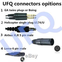 NEW UFQ in-ear type aviation headset UFQ L-1 Super Light Weight Quiet as ANR