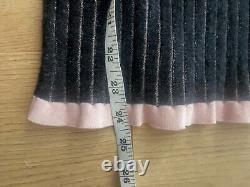 NWT Burberry Cashmere Silk Mock Neck Rib Knit Tank Top, Grey/ Pink $580USD (S)