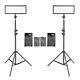 Neewer 2pcs Super Slim Bi-color Dimmable Led Video Light With Light Stand Kit