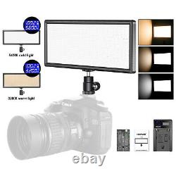Neewer 2pcs Super Slim Bi-Color Dimmable LED Video Light with Light Stand Kit