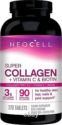 NeoCell Super Collagen + Vitamin C & Biotin Dietary Supplement 270 Tablets