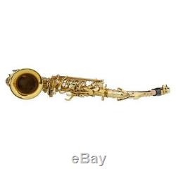 New Beginner Student Super Sound Paint Gold Eb Alto Saxophone Sax withCase