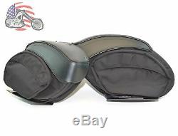 New FXDXT Dyna T-Sport Style Leather & Waterproof Ballistic Nylon Saddlebags Set