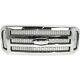 New Grille Chromed Shell With Gray Insert For Ford F-series Super Duty 2005-2007