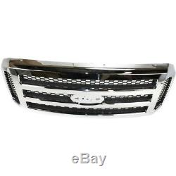 New Grille Chromed Shell with Gray Insert for Ford F-Series Super Duty 2005-2007