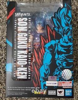 New S. H Figuarts Super Saiyan God Goku Kaioken Event Exclusive Color P-Bandai
