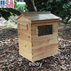 New Super Beehive Beekeeping Brood House Box For 7 Auto Honey Bee Hive Frames