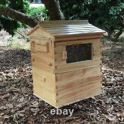 New Super Beehive Beekeeping Brood House Box For 7 Auto Honey Bee Hive Frames
