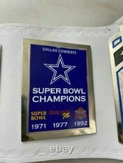New Super Bowl Dallas Cowboys NFL Championship Title Leather Belt Adult Size 2mm