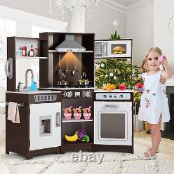 New Super Large Cooking Pretend Play Kitchen Sets Kids Wooden Playset Toys Gifts