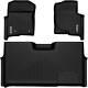 Oedro Floor Mats Liners Tpe For 2010-2014 Ford F-150 F150 Super Crew Cab Black