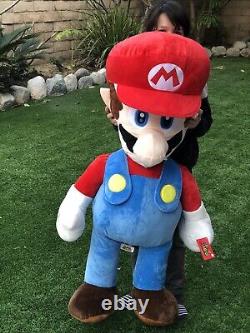 Official Nintendo Super Mario Bros Brothers 48 inch / 4 ft JUMBO Plush New