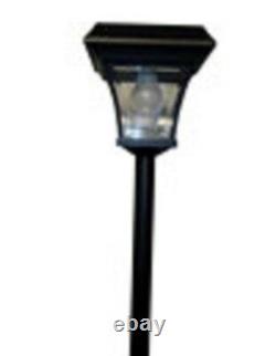 Outdoor Solar Power 77 H Lamp Post Vintage Street Light with 4 Super Bright LEDs
