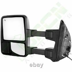 Pair For 08-16 Ford F250 F350 F450 F550 Super Duty Towing Manual Signal Mirrors