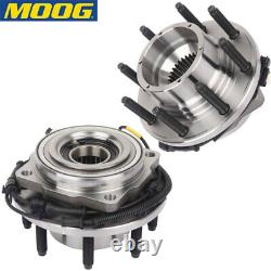 Pair Moog Front Wheel Bearing & Hub For F250 F350 Super Duty 2014 2015 2016