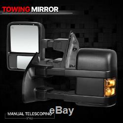 Pair Power+Heated LED Signal Towing Side Mirror for 99-07 Ford F250 Super Duty