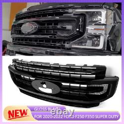 Platinum Style Gloss Black Grille For 2020 2021 2022 Ford F250 F350 Super Duty