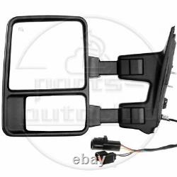 Power Heated For 99-02 Ford F-250 Super Duty Tow Mirrors Pair Set Side Mirrors