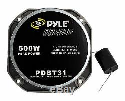 Pyle PDBT31 1.5 1000W 4-Ohm Heavy Duty Titanium Super Car Audio Tweeters, Pair