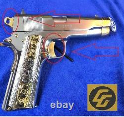 READ Complete Service 9 piece 1911 24k Mirrored Gold plating 38 super 45 acp 10