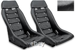 RETRO CLASSIC R1 VINTAGE RACING BUCKET SEATS (Perforated With Grommets) PAIR