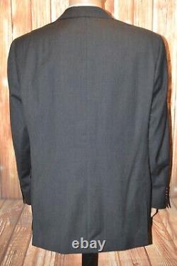 Roberto Villini Men Super 100 Wool Charcoal 3 Front Button Suit Sz 46R Wst 40x28