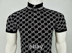 Shirt Men's Black GeometricG Collared With Tag Cotton New Short Sleeve