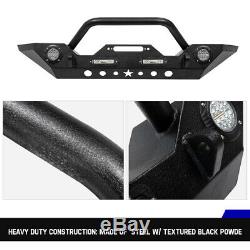 Steel Front Bumper with Winch Plate 2 Stage Finish for Jeep Wrangler JK 07-18