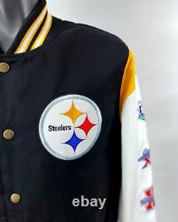 Steelers Jacket Pittsburgh 6 Time SUPER BOWL CHAMPIONSHIP Cotton S M L XL 2X