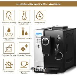 Super-Automatic Espresso Machine Cappuccino Latte Maker 19 Bar with Milk Frother