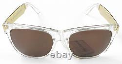 Super Basic Crystal Gold Metal Sunglasses Brand New Retail $191