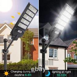 Super Bright 990000000LM 1000W Solar Street Light Motion Dusk-to-Dawn Road Lamp
